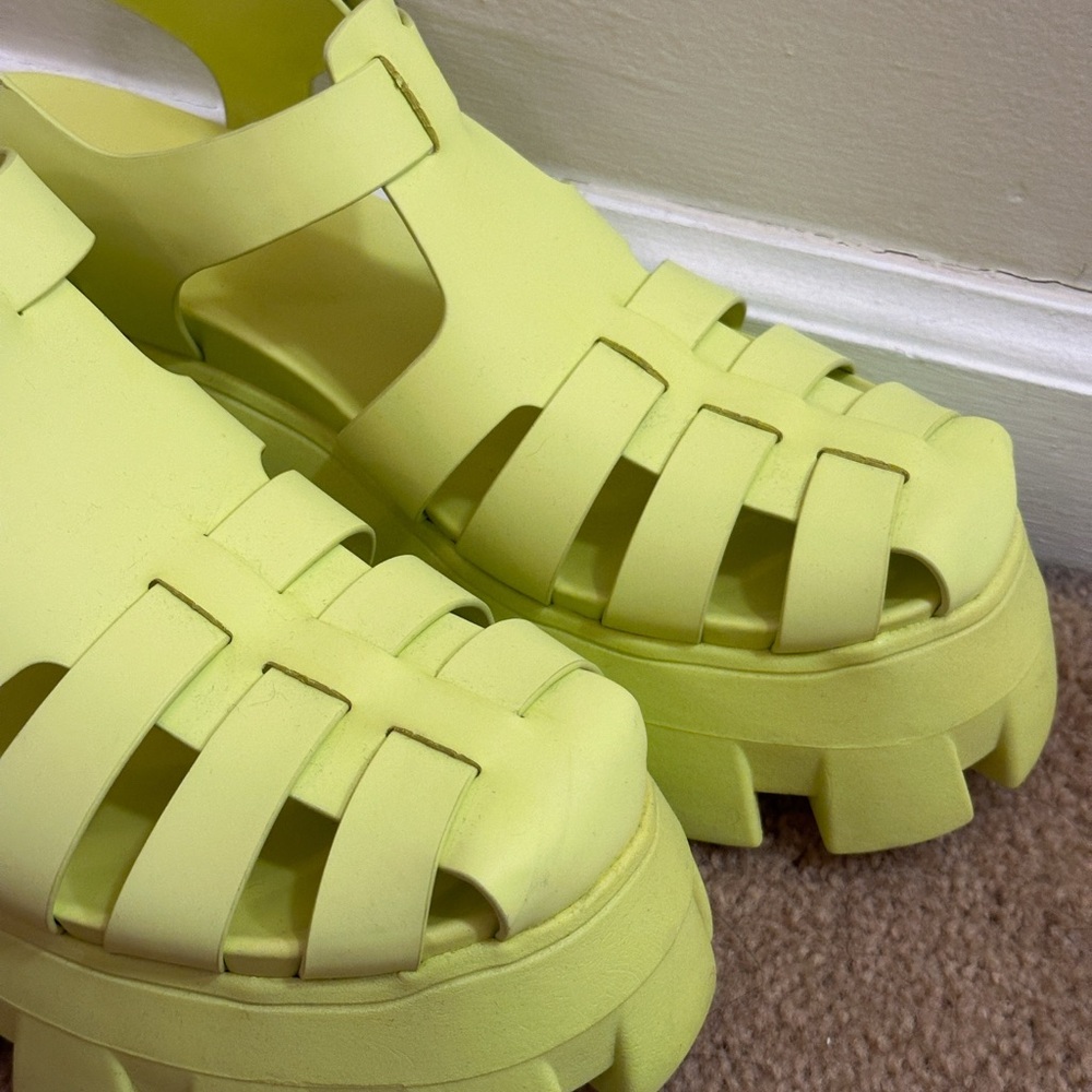Women’s Circus NY by Sam Edelman Yellow Alyson Platform Sandals Shoes US Size 10 - Picture 3 of 16